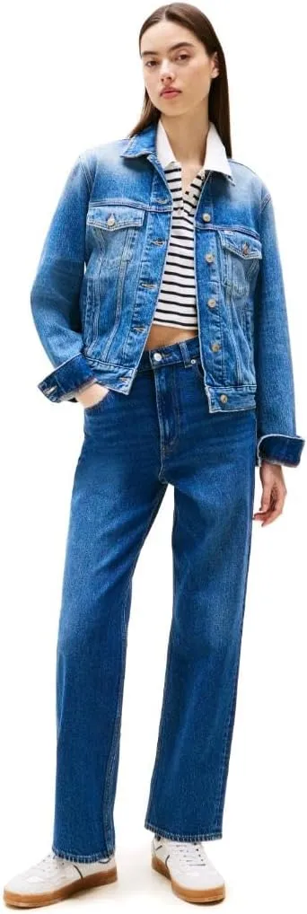 Tommy Jeans Women's Layla High Rise Slim Straight Jeans