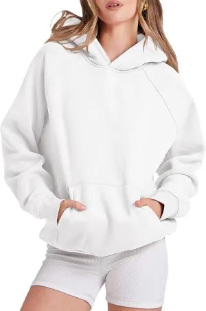 Vickyleb Women's Oversized Hoodies Sweatshirts Casual Fleece Hooded Pullover Tops Sweaters Fall Fashion Clothes 2024