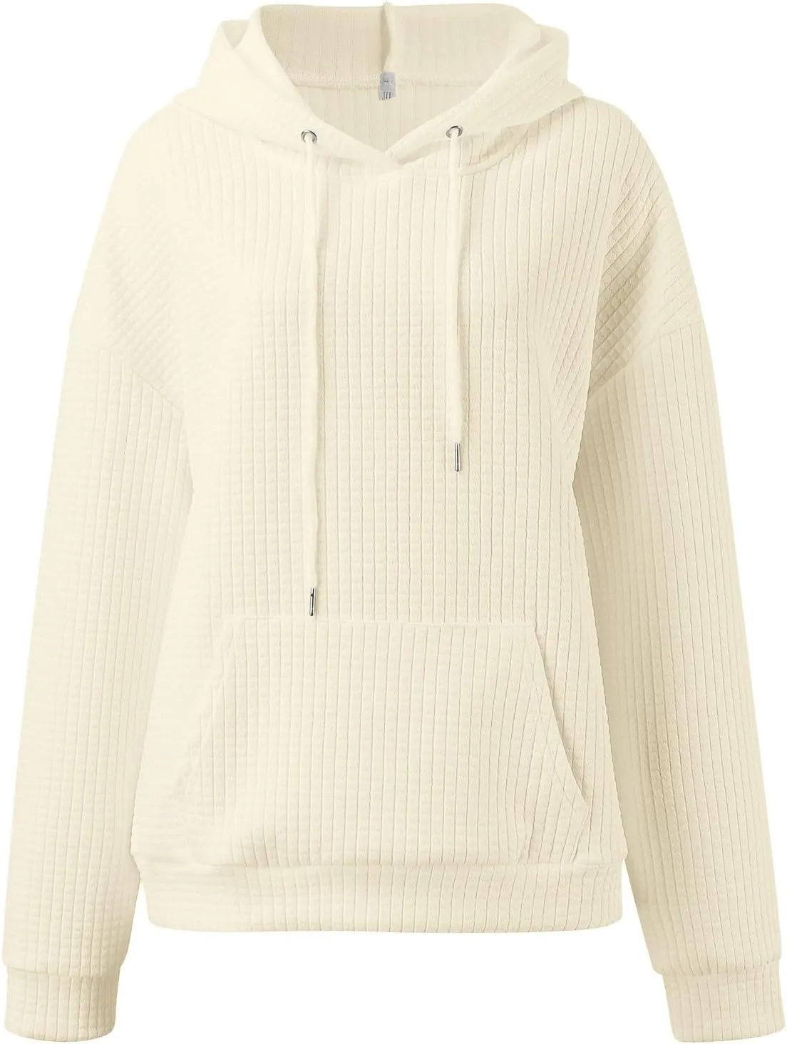 Waffle Knit Oversized Hoodies for Women with Pocket - Fall Sweatshirt 2024