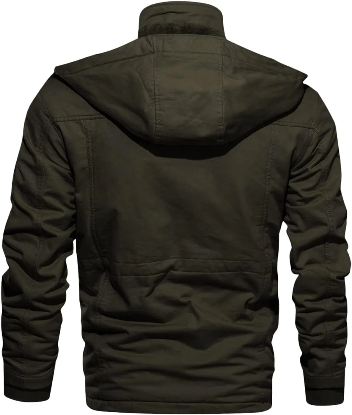 Winter Coats for Men Mens Winter Coats Men's Jacket Casual Fleeced Windproof Bomber Jacket Full Zip Windbreaker Jacket