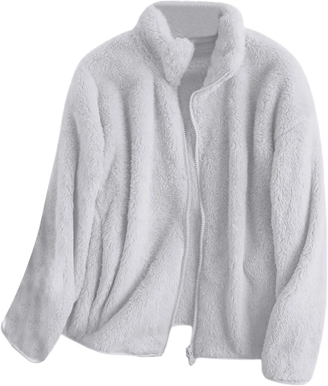 Winter Coats for Women Fuzzy Fleece Jacket Zip up Fuzzy Casual Coats Fashion Winter Outerwear Clothes with Pockets
