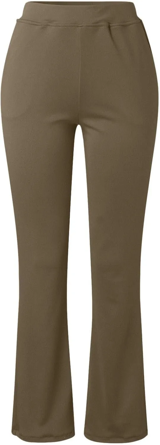 Womans Dress Pants Formal Work Trousers High Waist Slim Fit Casual Yoga Pants Stretchy Skinny Business Office Slacks