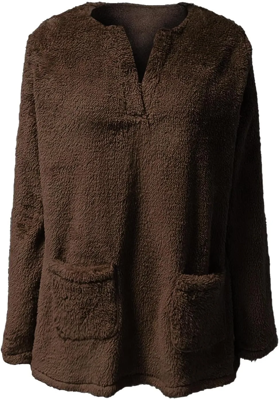 Women Fleece Winter Coats Faux Shearling Oversized Y2K Sweatshirts Long Sleeve Loose Fit Fuzzy Sherpa Pullover Tops Outerwear