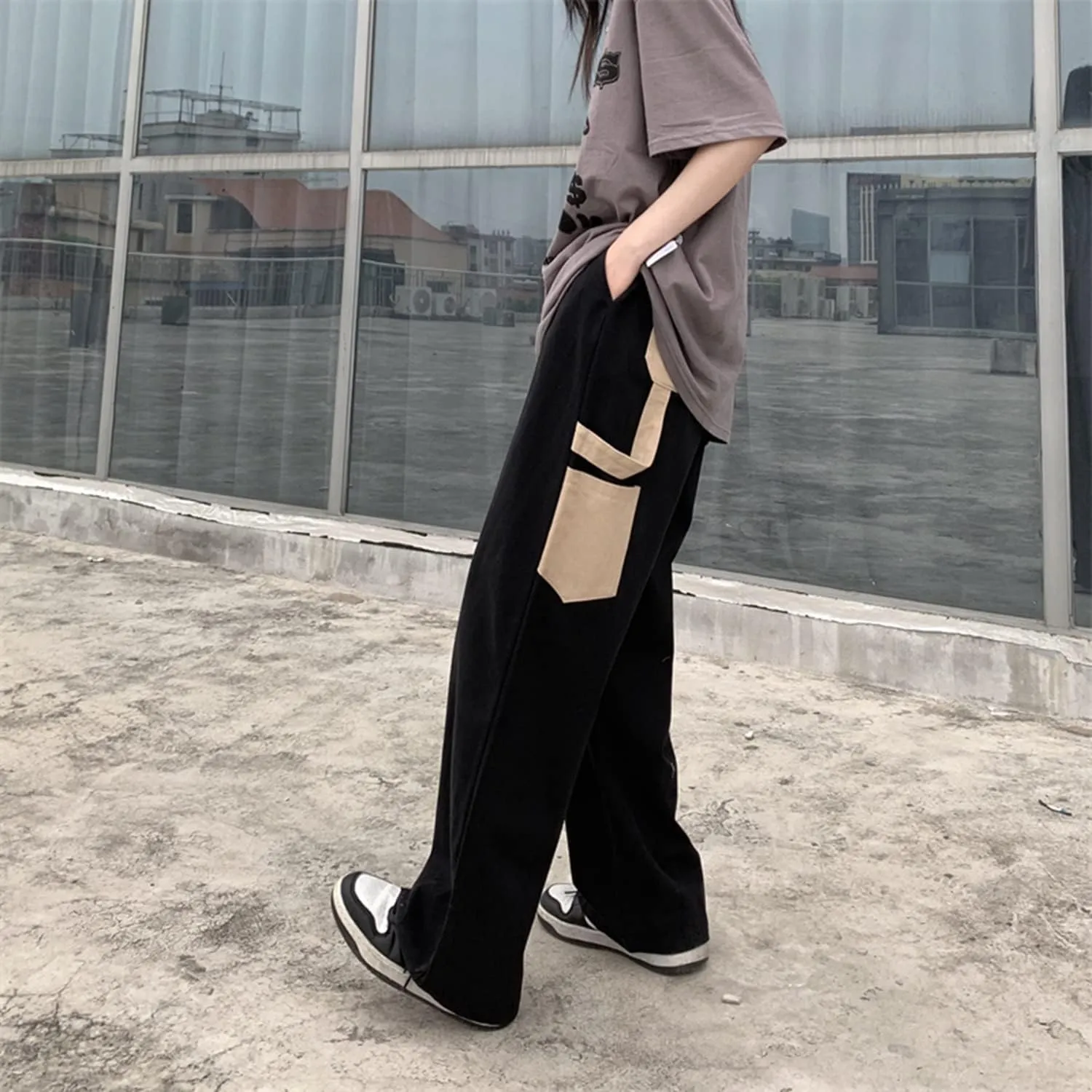 Women Joggers Goth Y2K Baggy Loose Pants Outdoor Cargo Pants Punk Streetwear