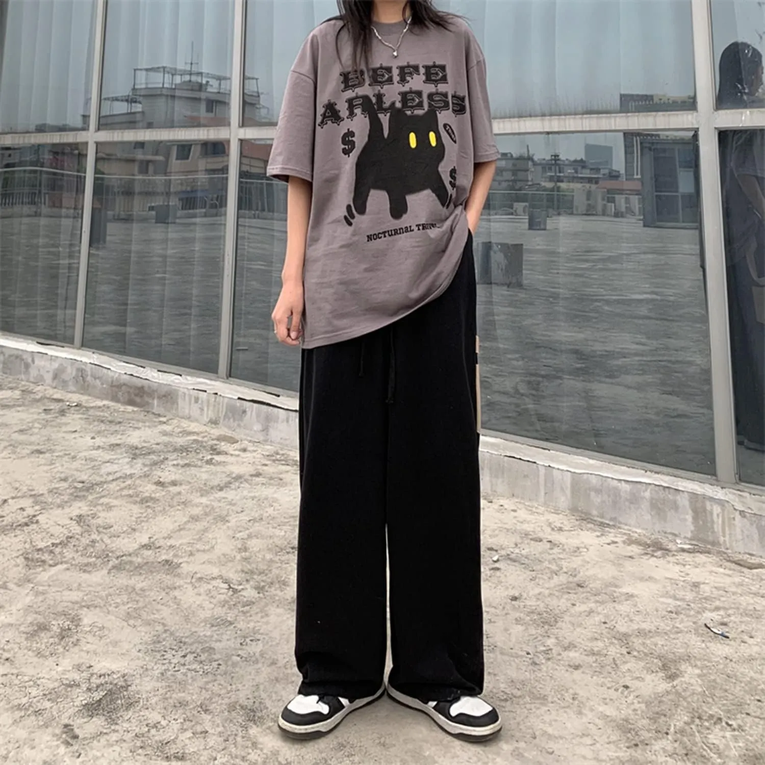 Women Joggers Goth Y2K Baggy Loose Pants Outdoor Cargo Pants Punk Streetwear