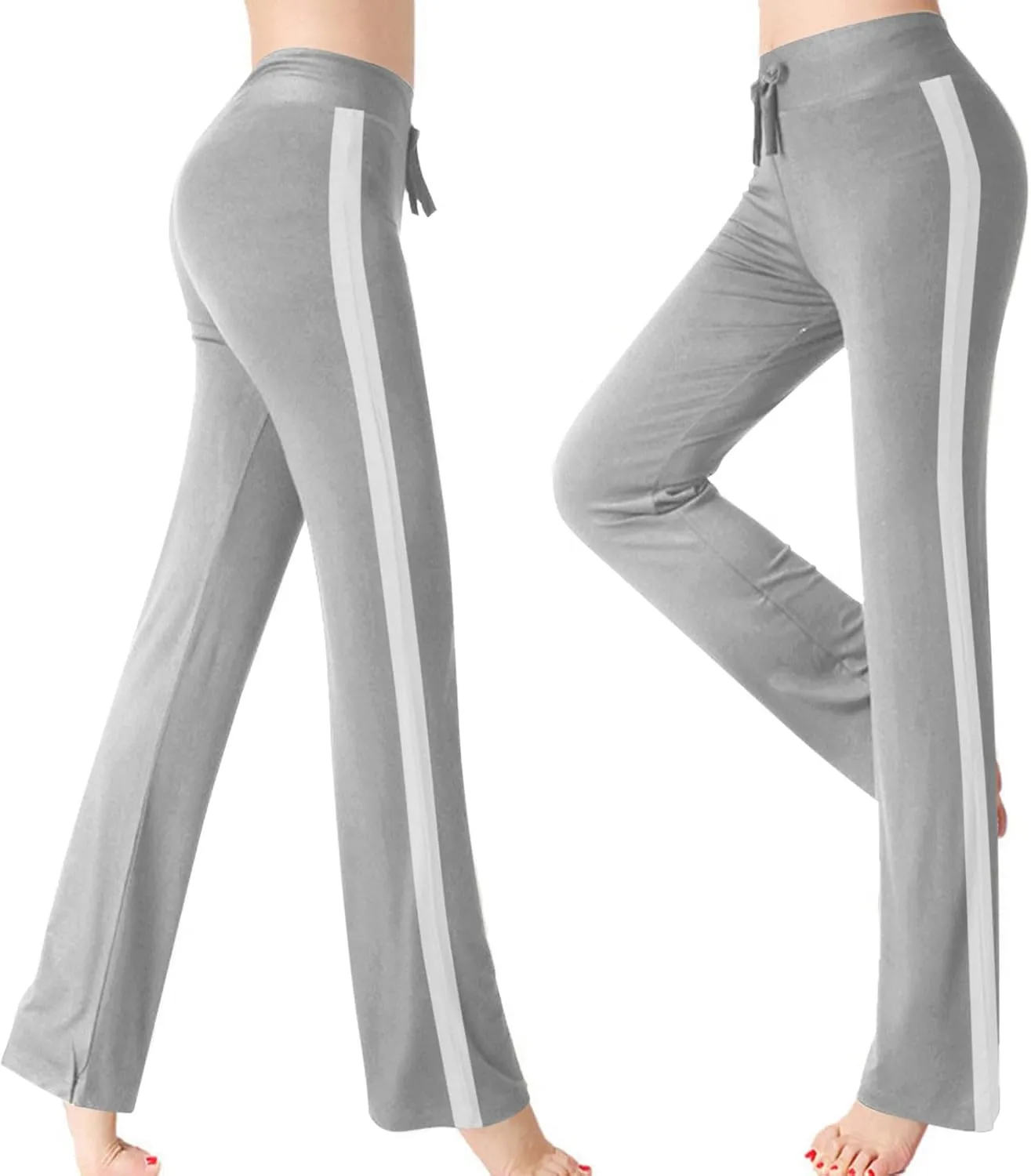Women Yoga Pants Long Modal Comfy Drawstring Trousers Loose Straight Leg Yoga Running Athletic Lounge Pants