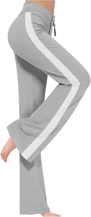Women Yoga Pants Long Modal Comfy Drawstring Trousers Loose Straight Leg Yoga Running Athletic Lounge Pants