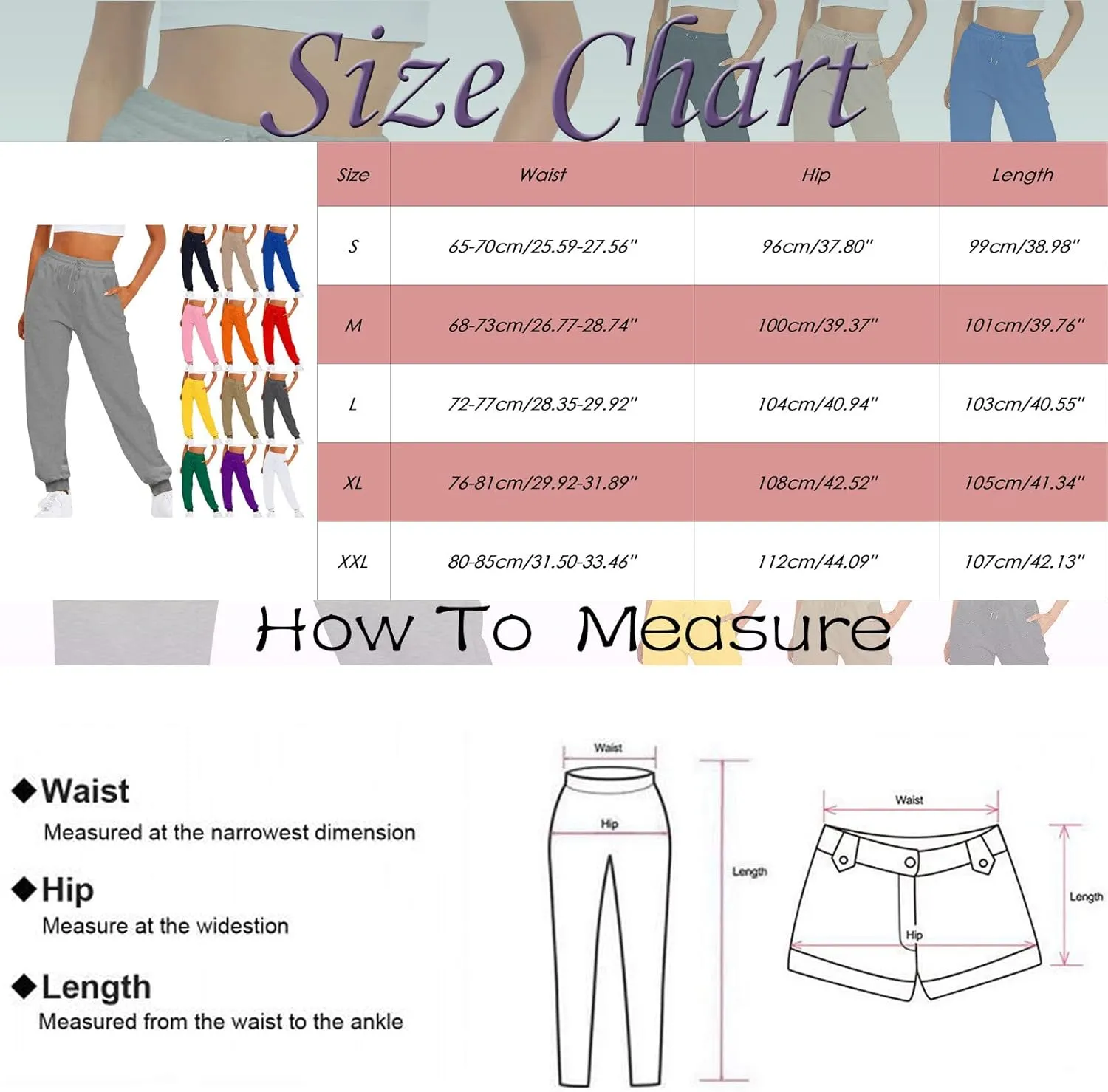 Women's Casual Elastic High Waist Running Sweatpants Business Casual Solid Color Cotton Soft Comfy Trousers Straight Leg Pant