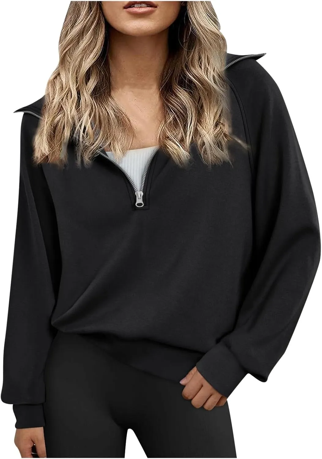 Women's Fashion Hoodies & Sweatshirts Womens Sweatshirts For Teen Girl Full-Zip Cropped Pullover Solid Color Fleece Zipper Hoodies Y2K Fall Fashion Clothes