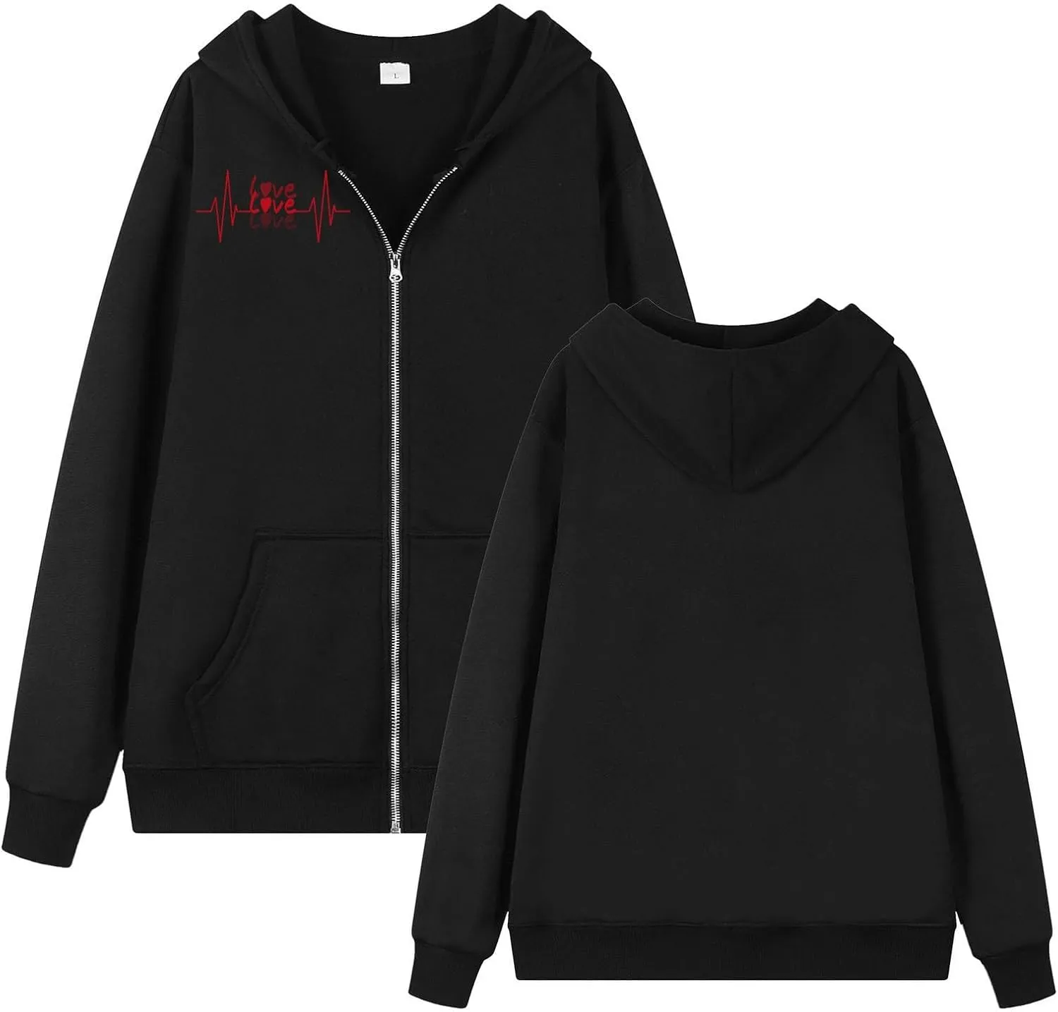 Women's Fleece Lined Zip Up Hoodies Cropped Zip Up Hoodie Women's French Full Zip Hoodie Available In Large Sizes