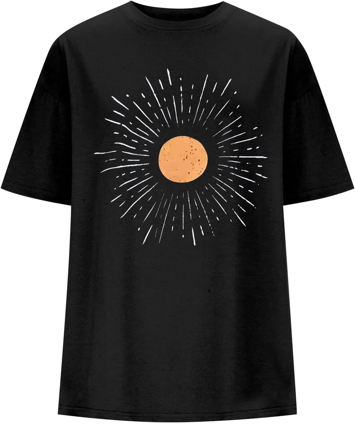 Womens Flower Graphic Oversized Tshirt Loose Crewneck Short Sleeve Tees Plus Size Athletic Spring Casual Tunic Tops