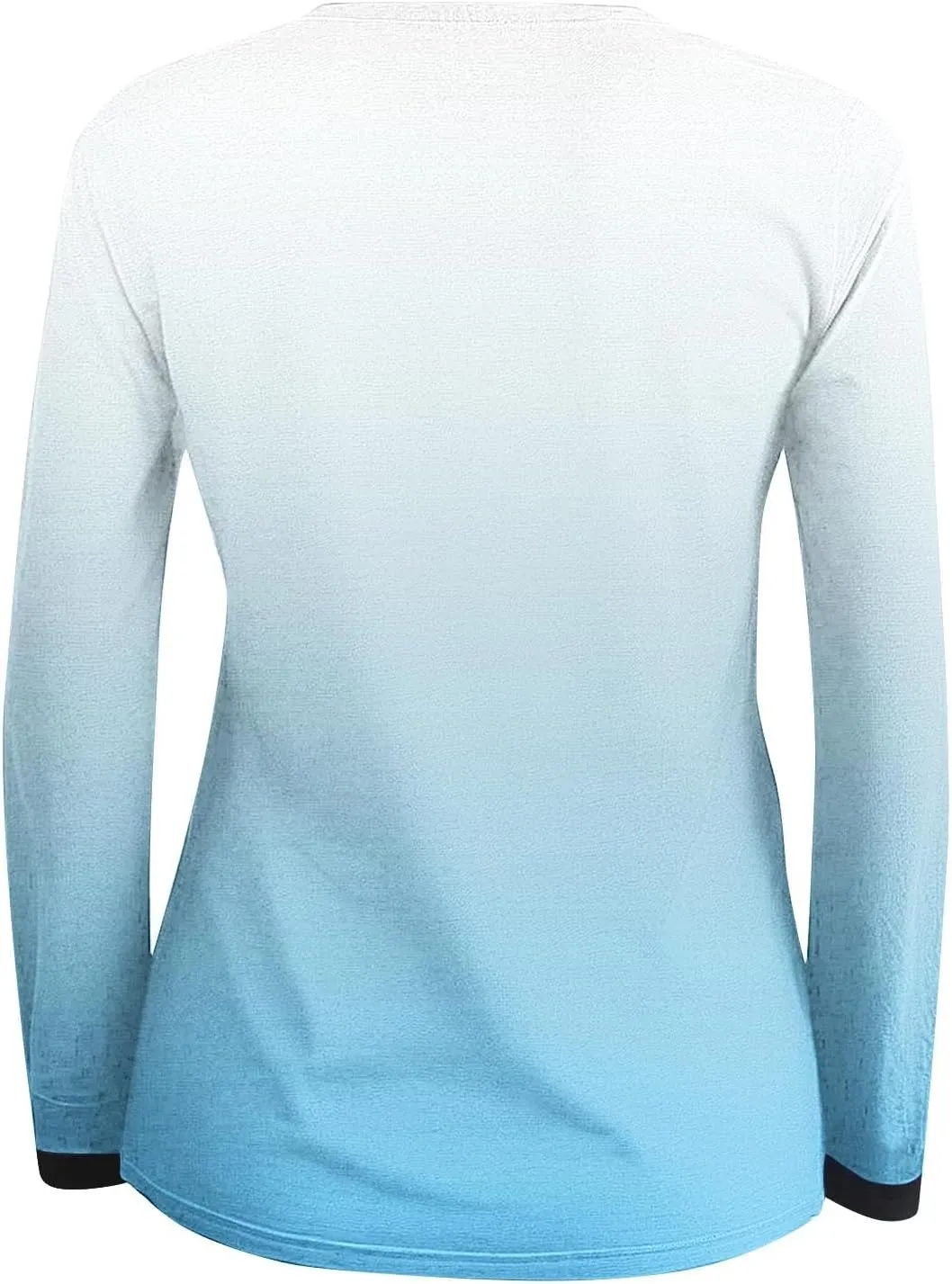 Women's Gradient Oversized Pullover Tops Spring Fashion Casual Blouses Crewneck Long Sleeve T Shirts Loose Tunic Tees