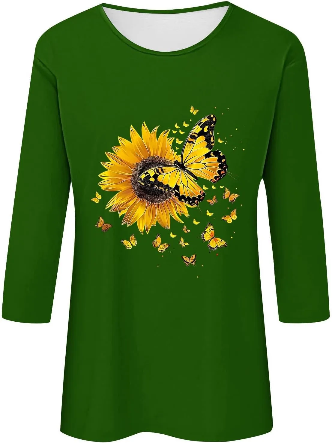 Womens Graphic Tees Sunflower Shirts Vintage Flower Graphic Tees Shirts Inspirational Tees Casual Going Out Shirt Tops