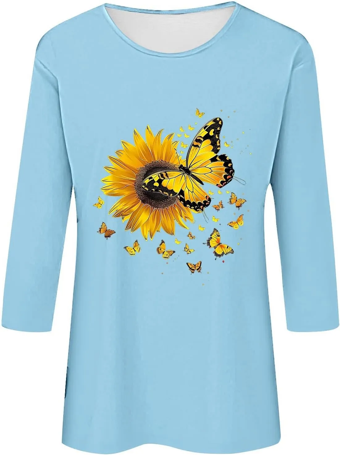 Womens Graphic Tees Sunflower Shirts Vintage Flower Graphic Tees Shirts Inspirational Tees Casual Going Out Shirt Tops
