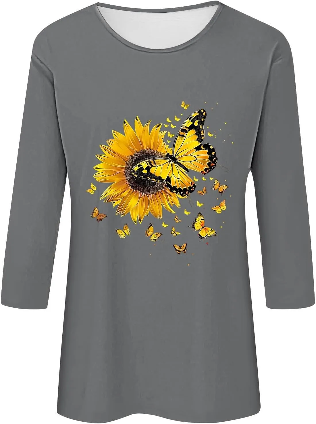 Womens Graphic Tees Sunflower Shirts Vintage Flower Graphic Tees Shirts Inspirational Tees Casual Going Out Shirt Tops