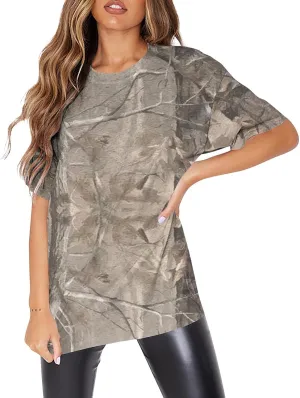 Women's Latest Casual Fishionable Summer Oversized T Shirts Short Sleeve Y2K 2024 Tops Loose Fit Crewneck
