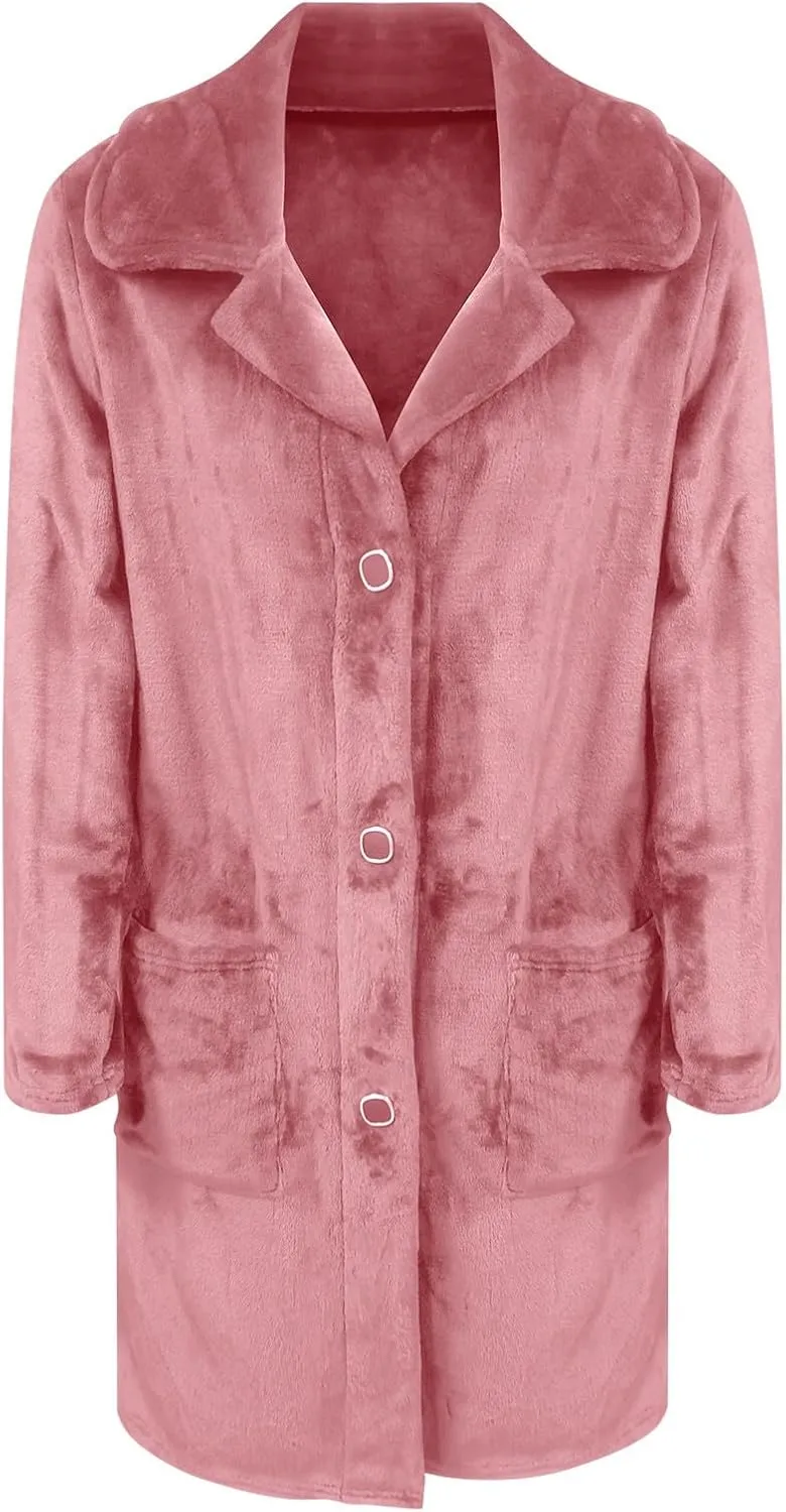 Women's Long Blazer Jackets Single Breasted Notch Lapel Oversized Work Casual Coats 2024 Fall Outerwear with Pockets