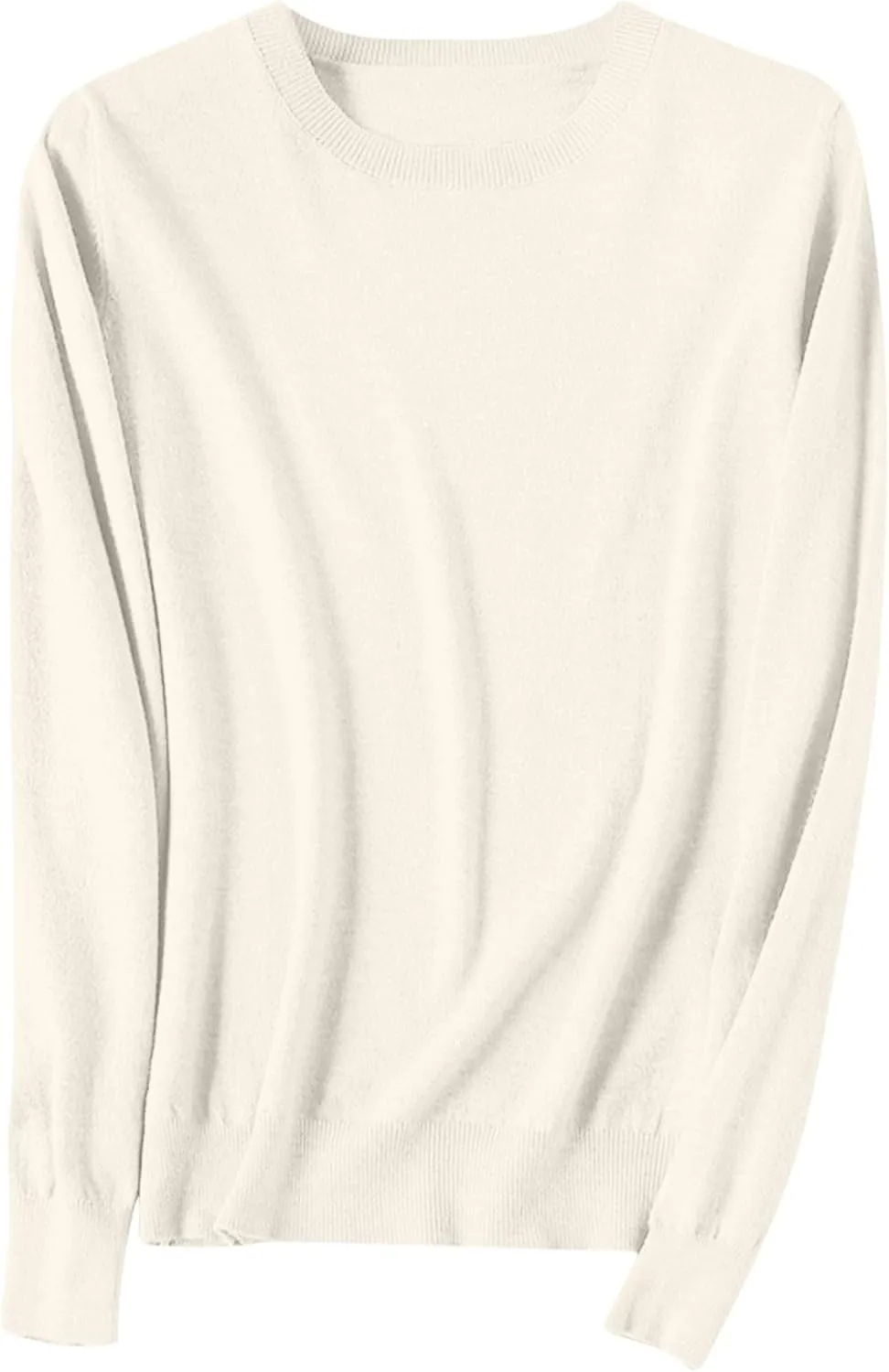 Women's Long Sleeve Shirts Crewneck Sweater Knitting Tops Lightweight Relaxed Fit Blouse Underscrubs Layer Basic Tees