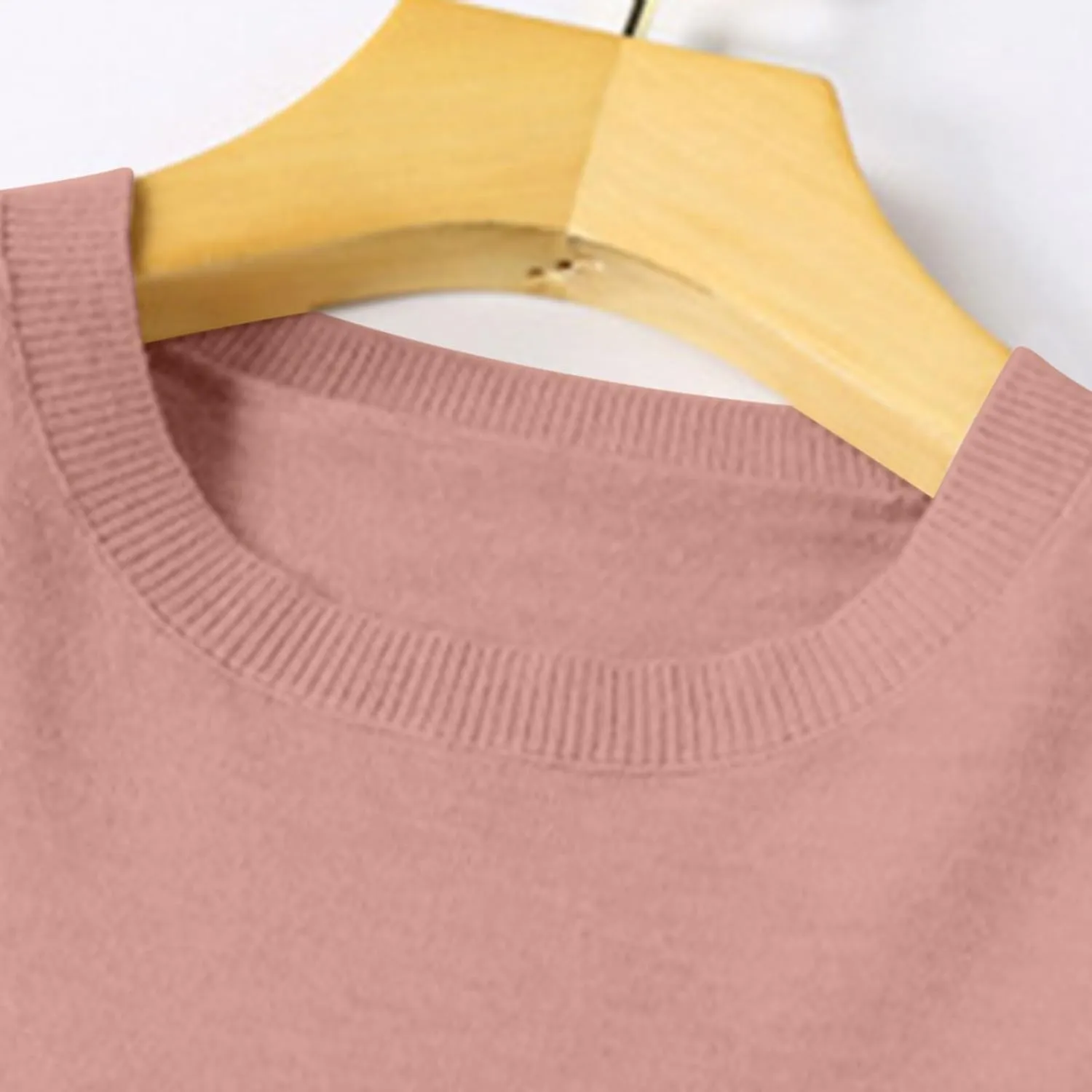 Women's Long Sleeve Shirts Crewneck Sweater Knitting Tops Lightweight Relaxed Fit Blouse Underscrubs Layer Basic Tees