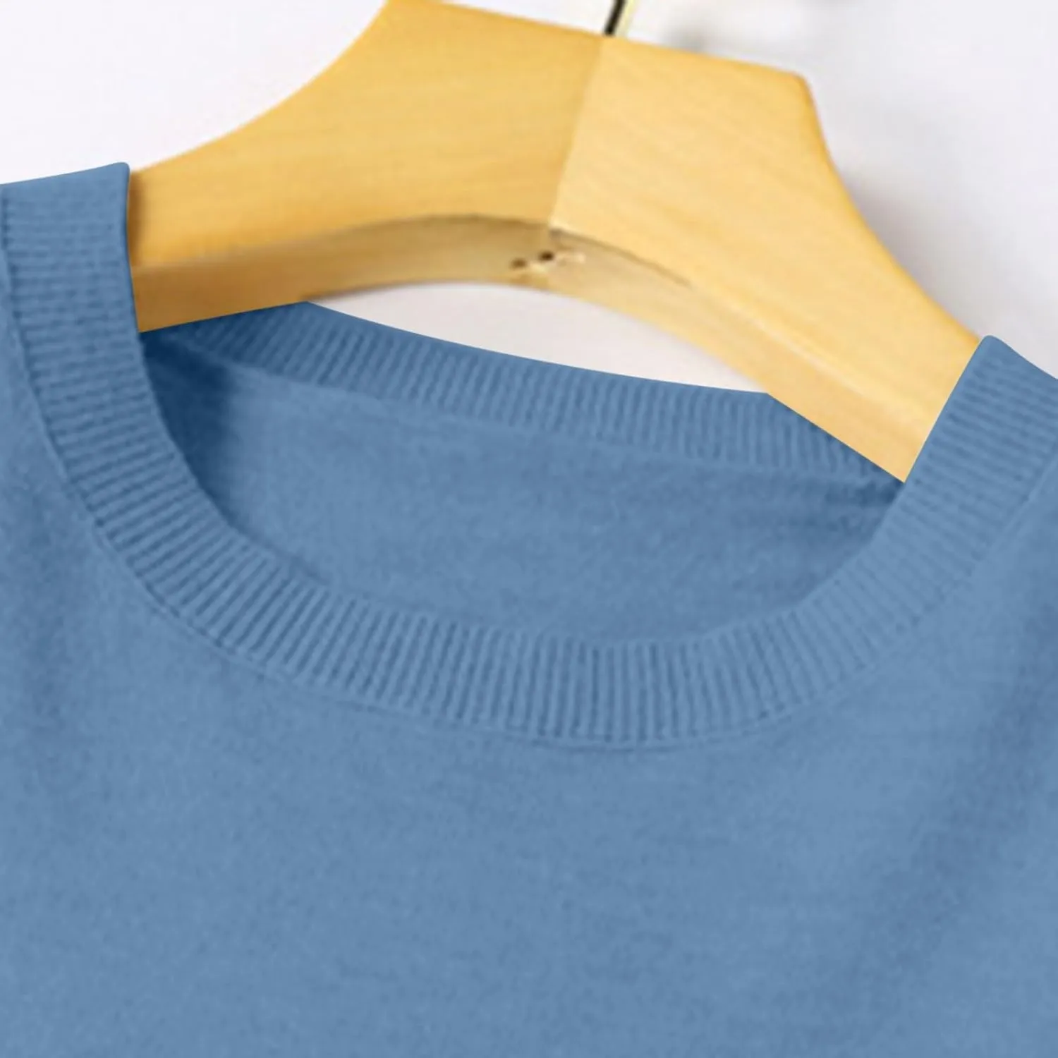 Women's Long Sleeve Shirts Crewneck Sweater Knitting Tops Lightweight Relaxed Fit Blouse Underscrubs Layer Basic Tees