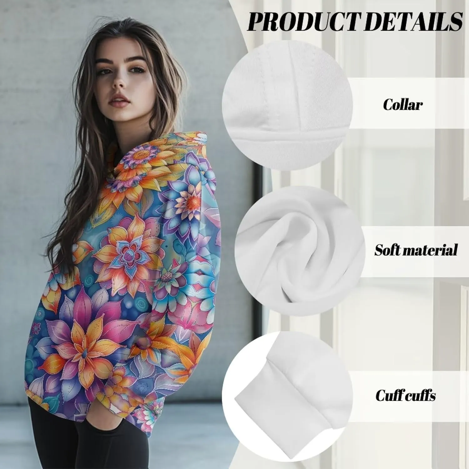 Women's Oversized Hoodies Pullover Hooded Sweatshirt Long Sleeve Tops for Any Occasion