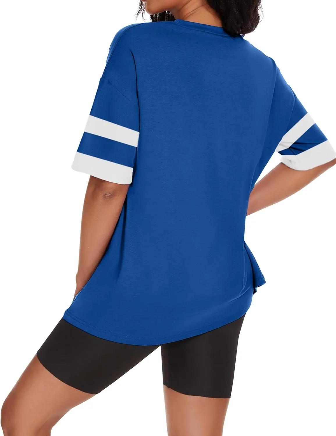 Women's Oversized T Shirts Summer Casual Crewneck Tunic Tops Short Sleeve Cozy Comfy Cotton Basic Tees