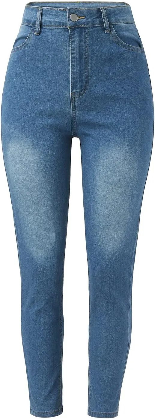 Women's Skinny Butt Lift Jeans High Waisted Stretch Slim Denim Pencil Pants 2024 Trendy Casual Trousers with Pockets