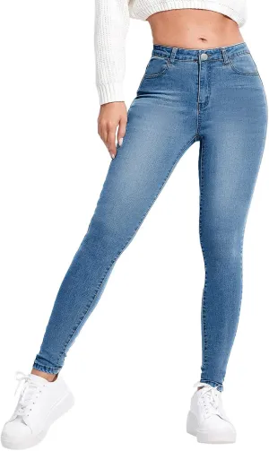 Women's Skinny Butt Lift Jeans High Waisted Stretch Slim Denim Pencil Pants 2024 Trendy Casual Trousers with Pockets