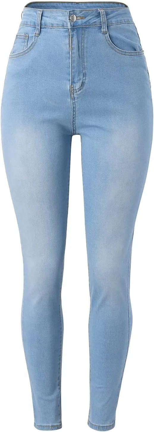 Women's Skinny Butt Lift Jeans High Waisted Stretch Slim Denim Pencil Pants 2024 Trendy Casual Trousers with Pockets
