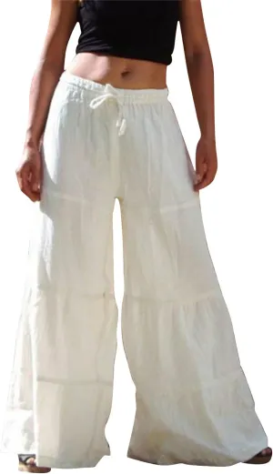 Women's Solid Trendy High Waist Drawstring Pants with Pockets for Summer Beach Vacation Plus Size Baggy Yoga Pants