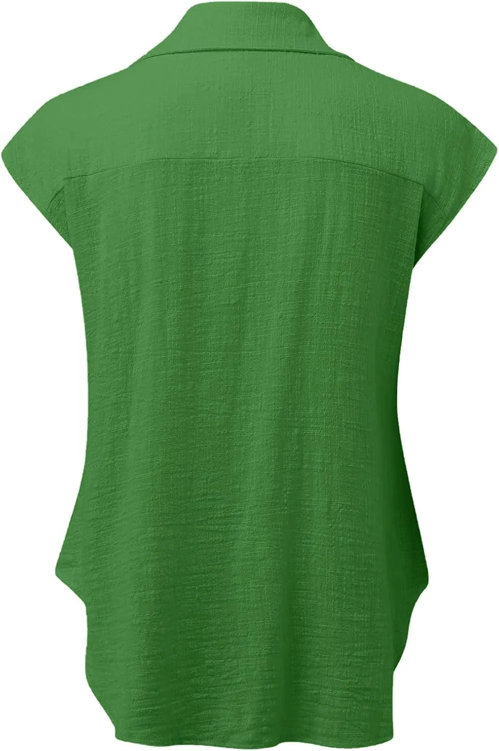 Womens Tops Casual Cotton Linen Tees Short Sleeve Shirts Spring Summer Fashion Clothing Button Down Blouses