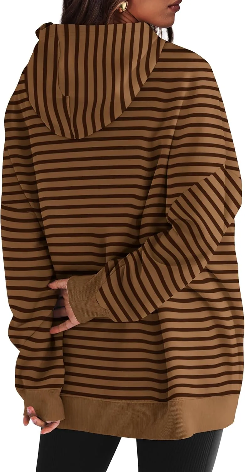 XIEERDUO Womens Oversized Hoodies Sweatshirt-Pullover Sweatshirts with Pockets Fall Outfits 2024