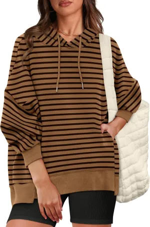 XIEERDUO Womens Oversized Hoodies Sweatshirt-Pullover Sweatshirts with Pockets Fall Outfits 2024