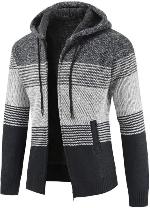 Ymosrh Men's Winter Coats Full Zip Hoodie Fleece Jacket Sweatshirt Sherpa Lined Work Coat Mens, L-3XL