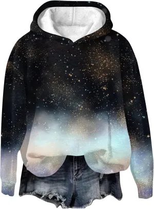 ZEFOTIM Sherpa Lined Hoodies for Women Cute Party Pullover Cozy Pullovers Lightweight Holiday Long Sleeve Sweatshirt