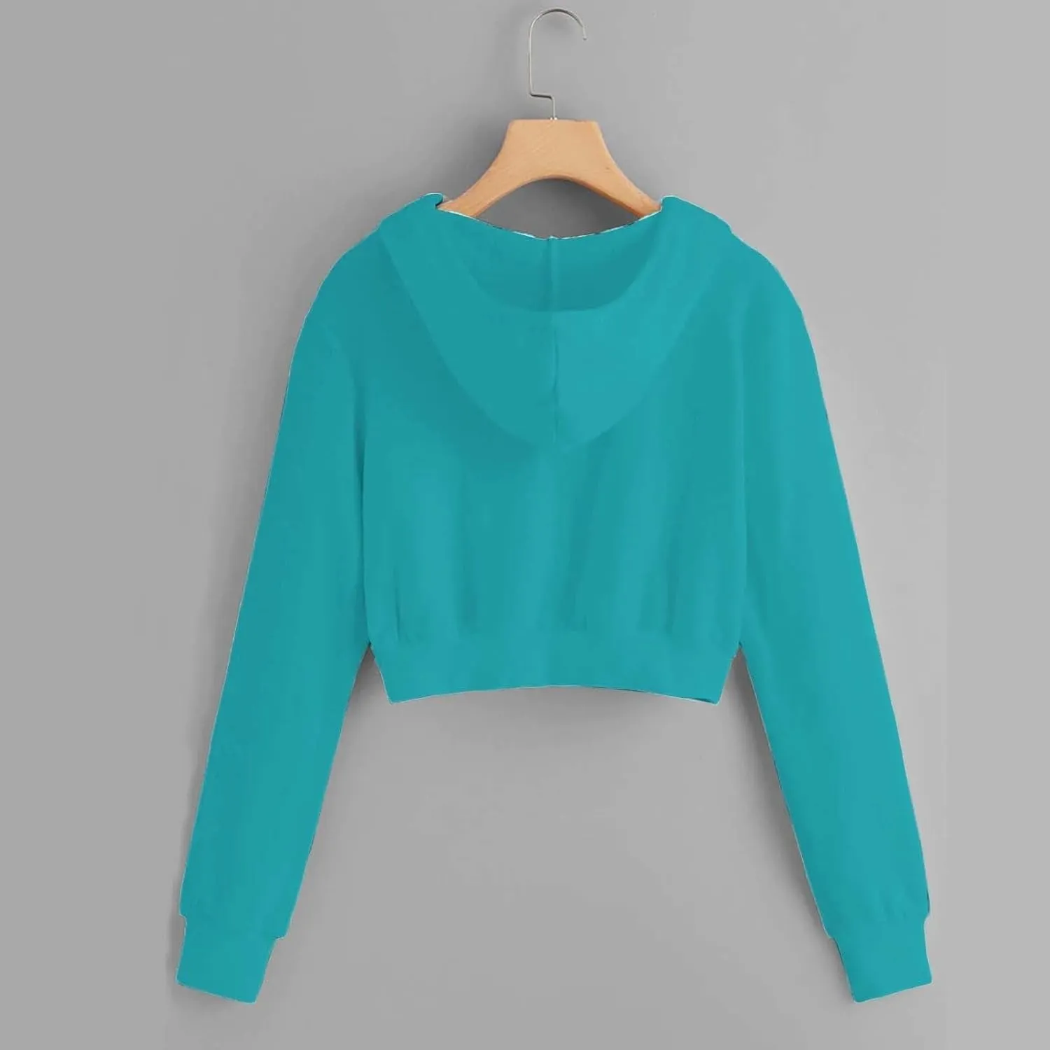 Zip Up Hoodie Women 2024 Long Sleeve Cropped Sweatshirts for Teen Girls Y2K Jacket with Pockets Fall Fashion Clothes