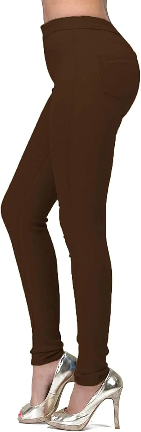 ZYXTIM Womens High Wasit Stretchy Pants Sexy Butt Lifting Skinny Tummy Control Comfy Pull-On Colored Soft Casual Work Jegging